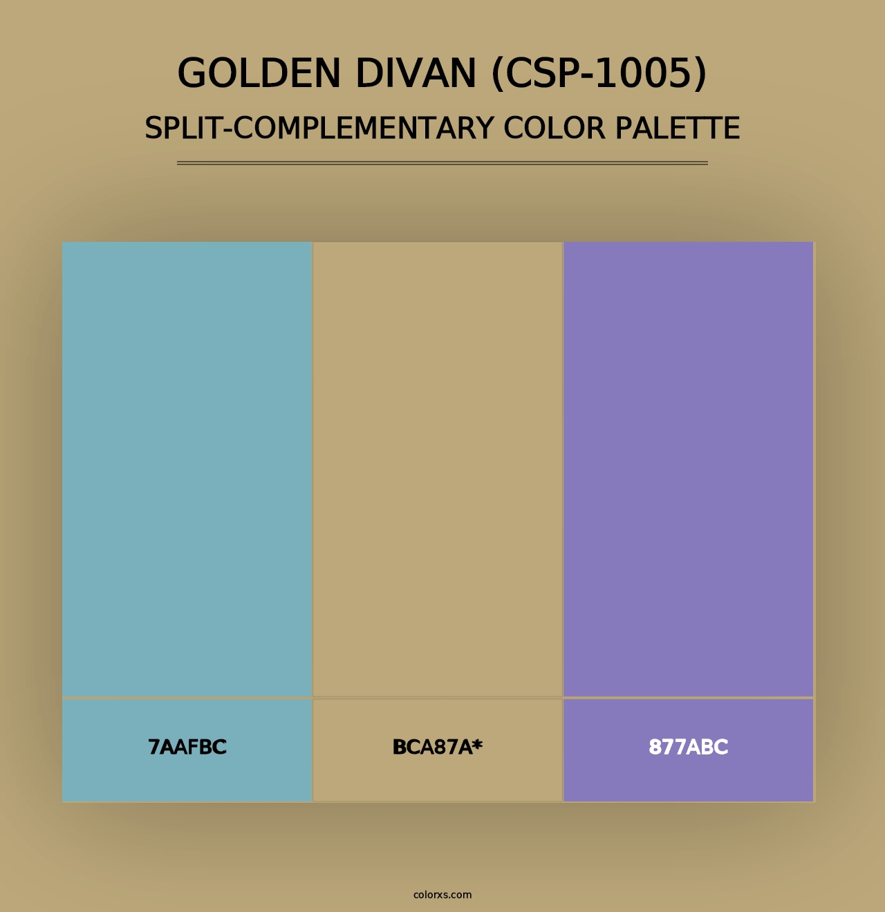 Golden Divan (CSP-1005) - Split-Complementary Color Palette