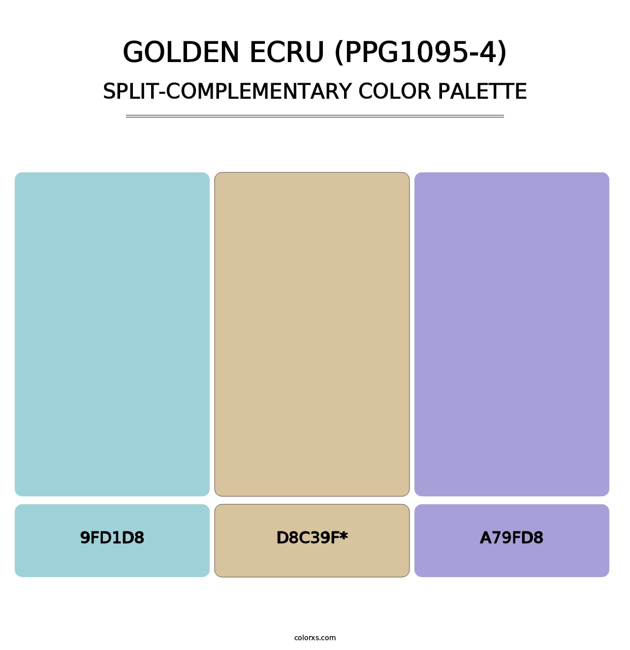 Golden Ecru (PPG1095-4) - Split-Complementary Color Palette