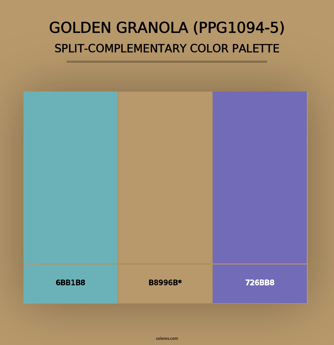 Golden Granola (PPG1094-5) - Split-Complementary Color Palette