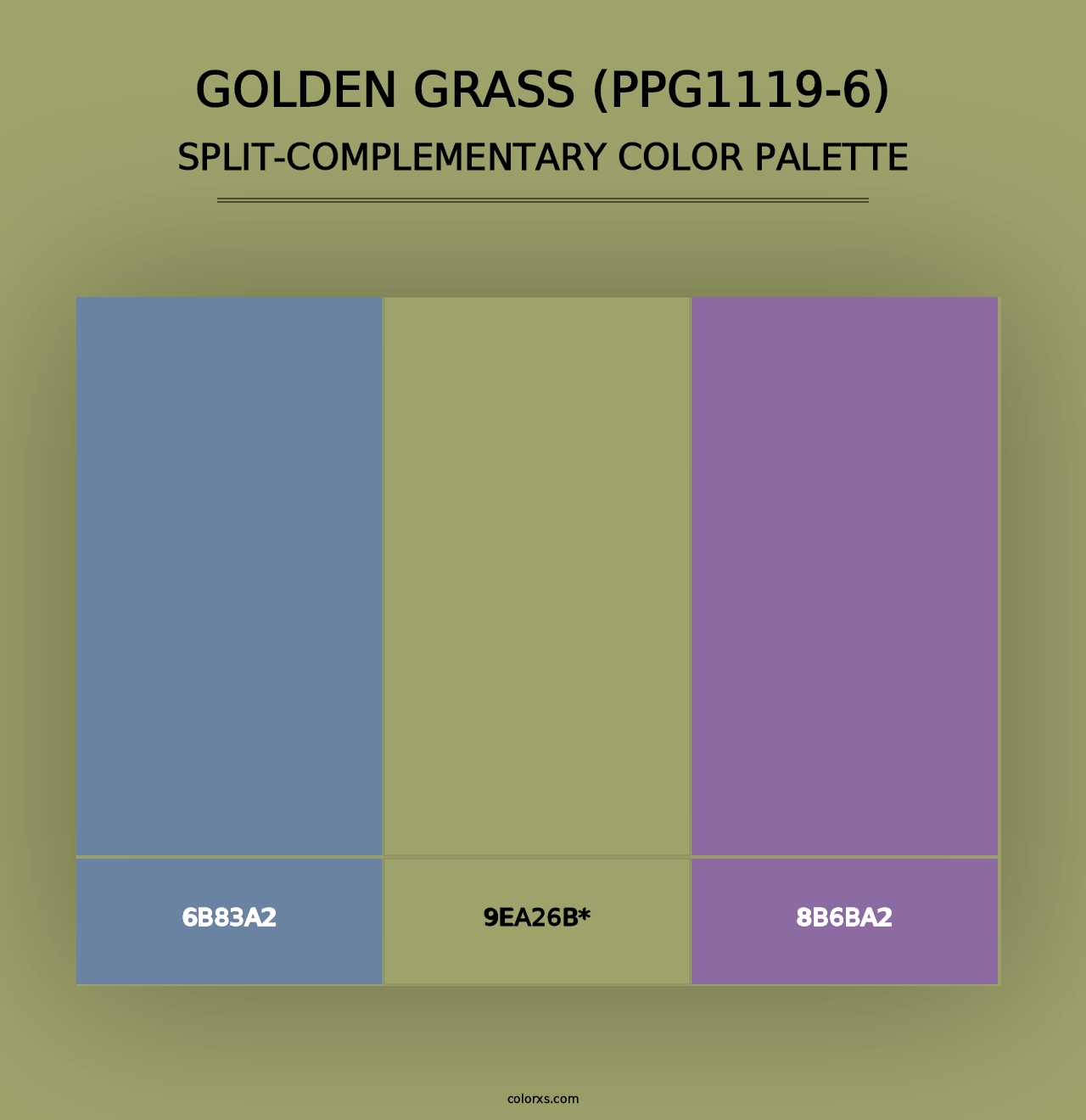 Golden Grass (PPG1119-6) - Split-Complementary Color Palette