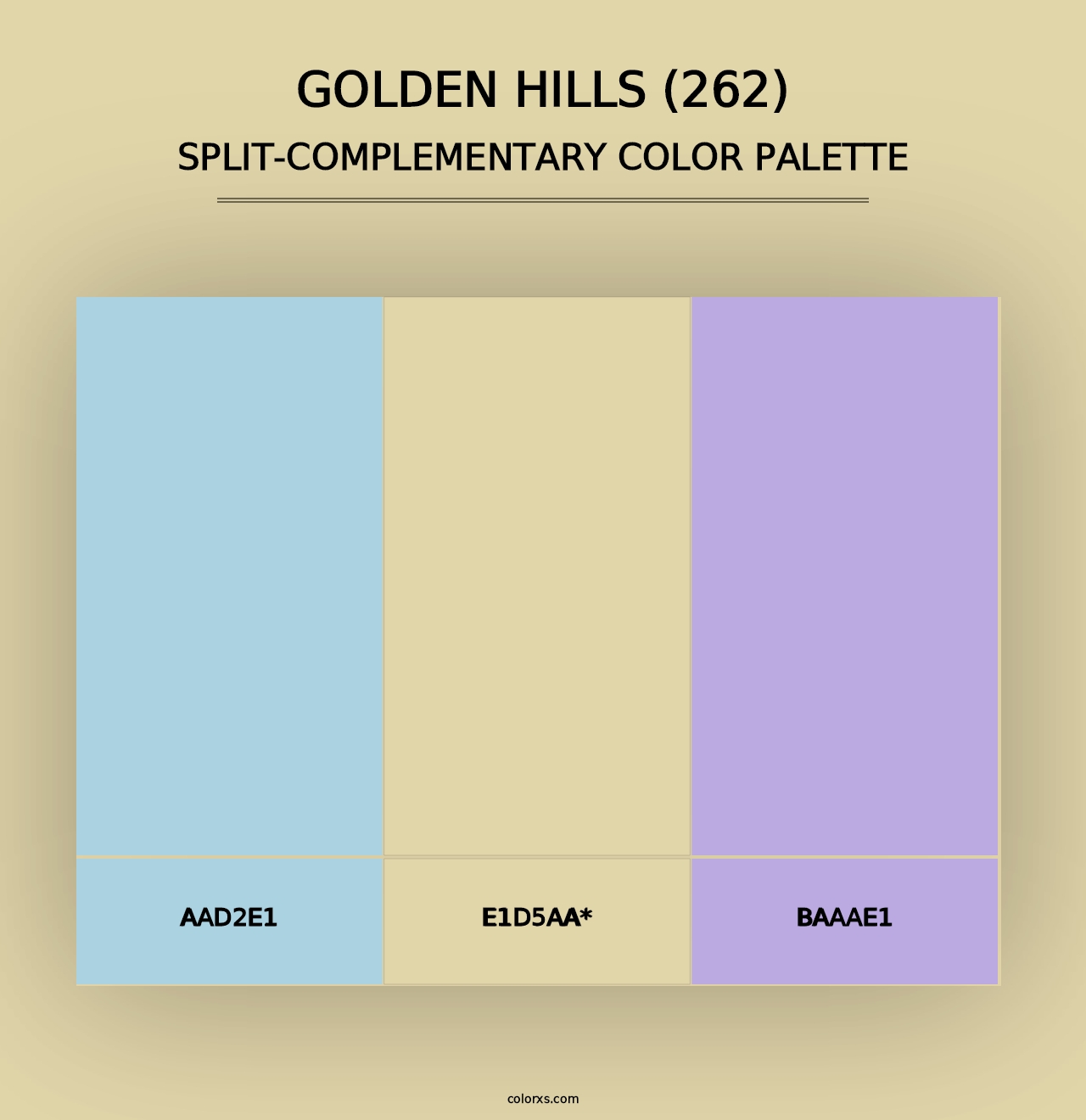 Golden Hills (262) - Split-Complementary Color Palette