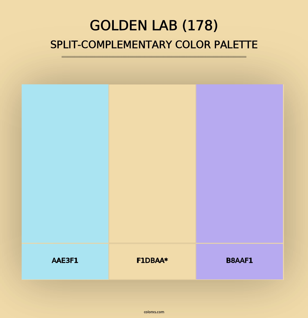 Golden Lab (178) - Split-Complementary Color Palette