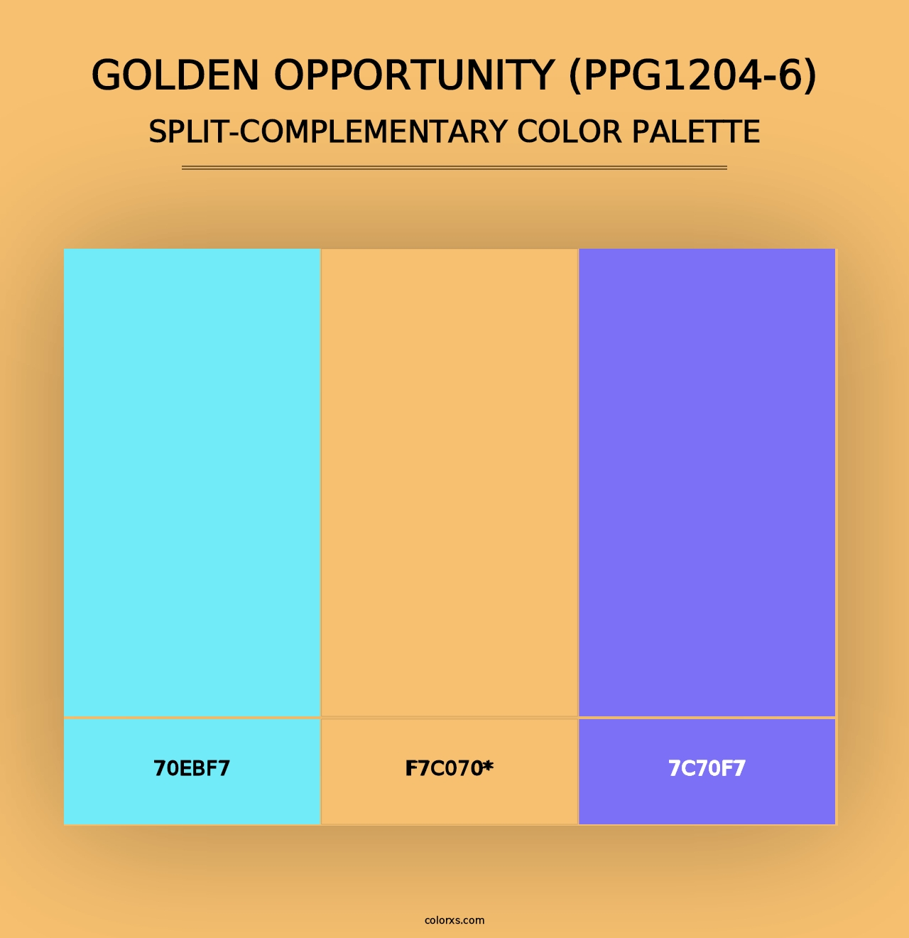 Golden Opportunity (PPG1204-6) - Split-Complementary Color Palette