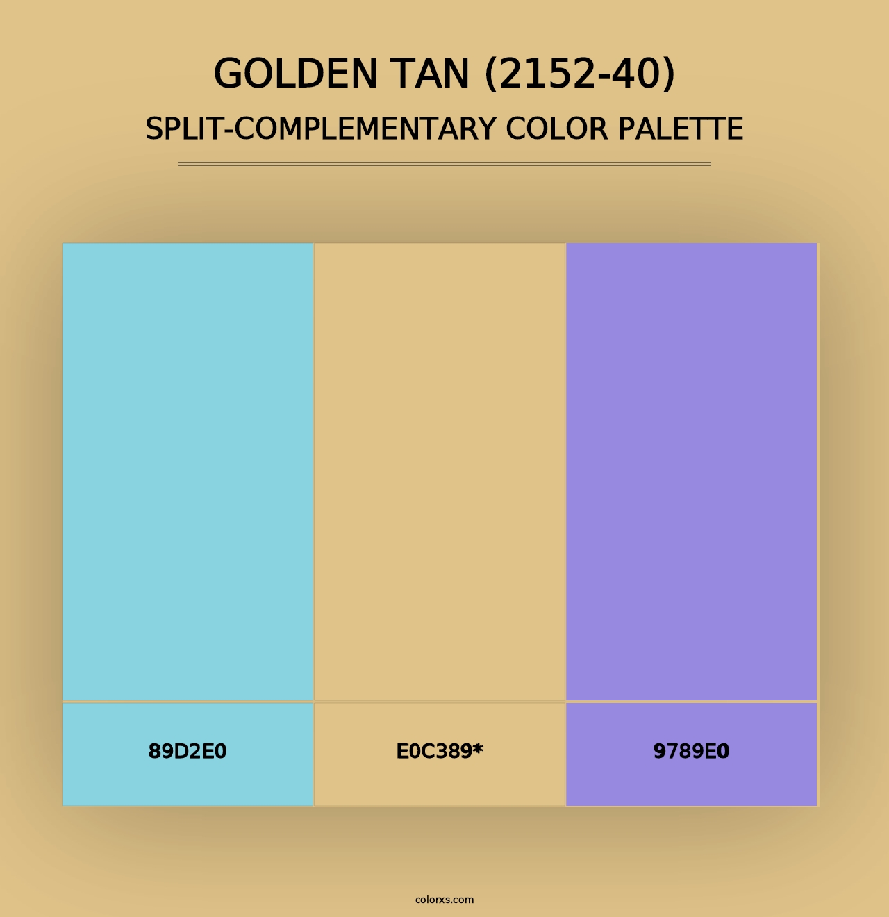 Golden Tan (2152-40) - Split-Complementary Color Palette