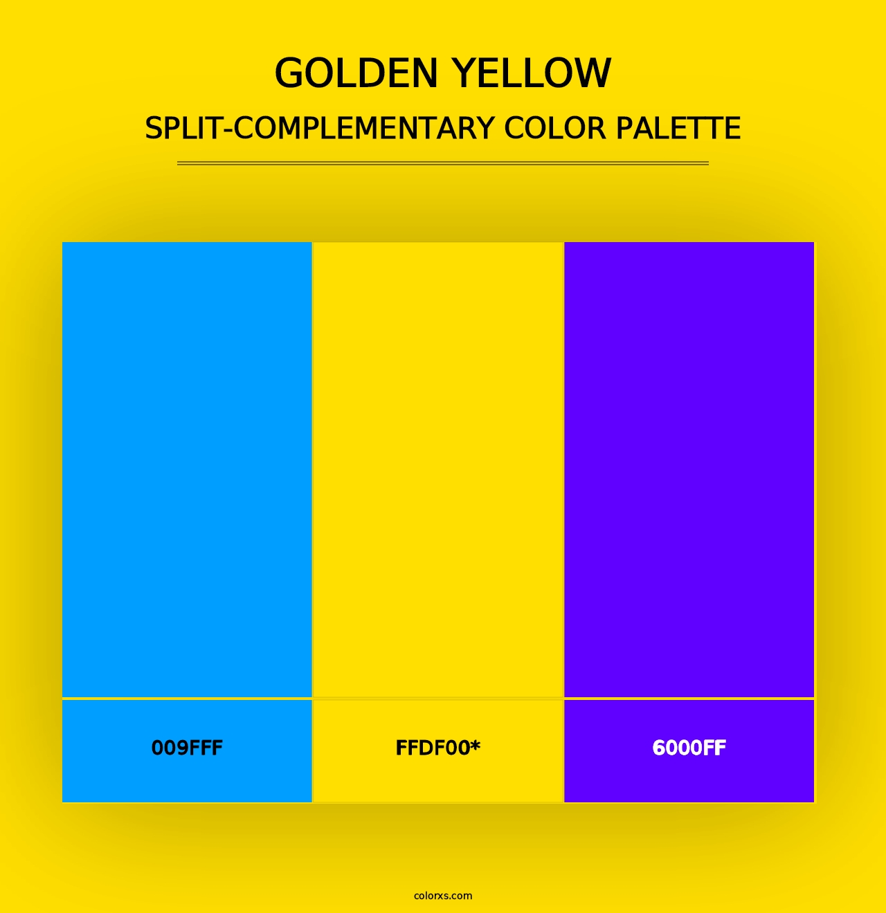 Golden Yellow - Split-Complementary Color Palette