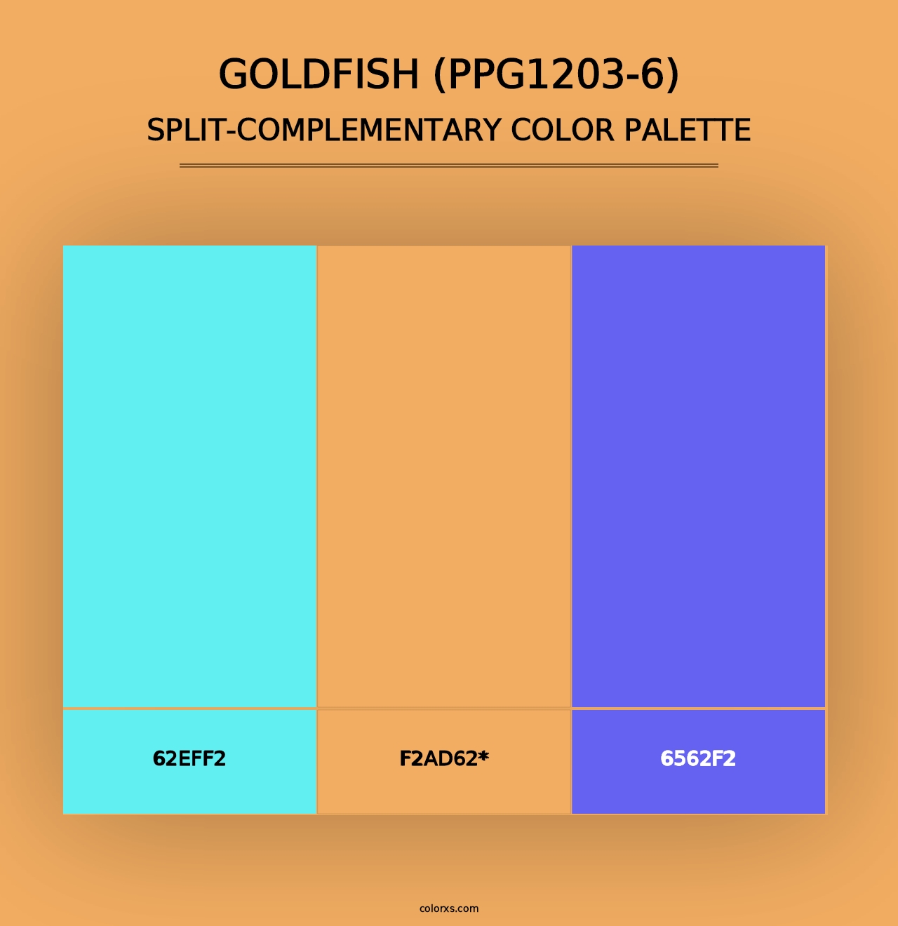 Goldfish (PPG1203-6) - Split-Complementary Color Palette