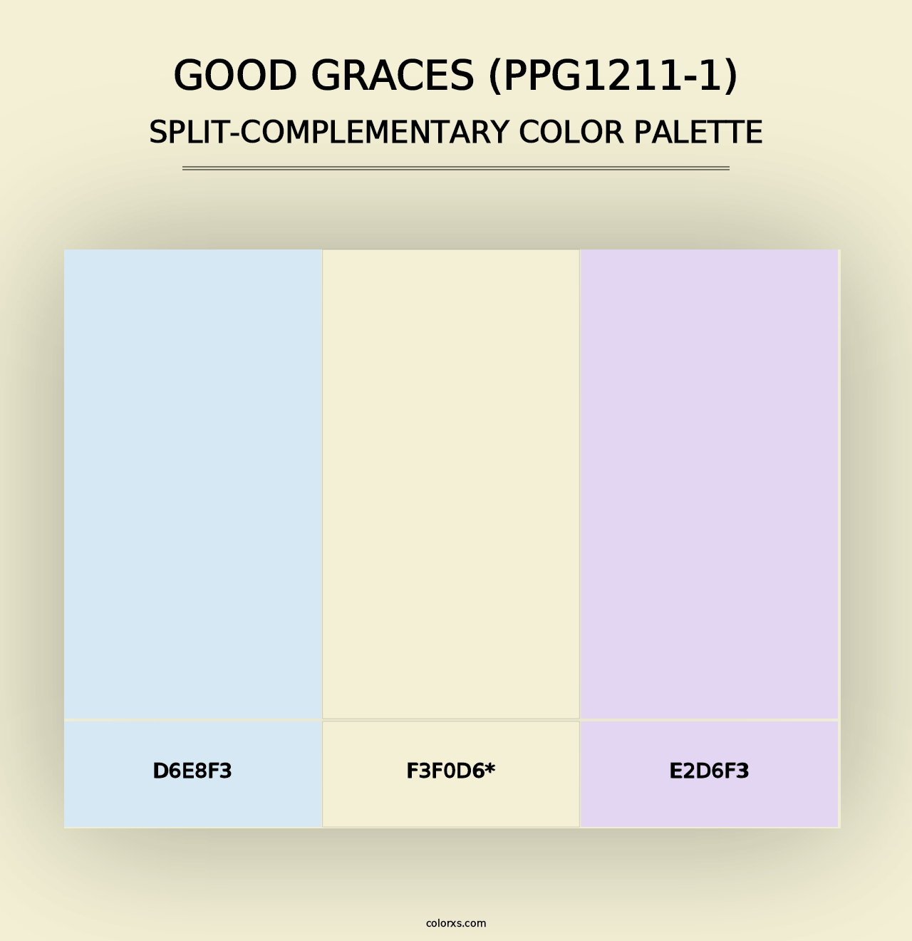 Good Graces (PPG1211-1) - Split-Complementary Color Palette