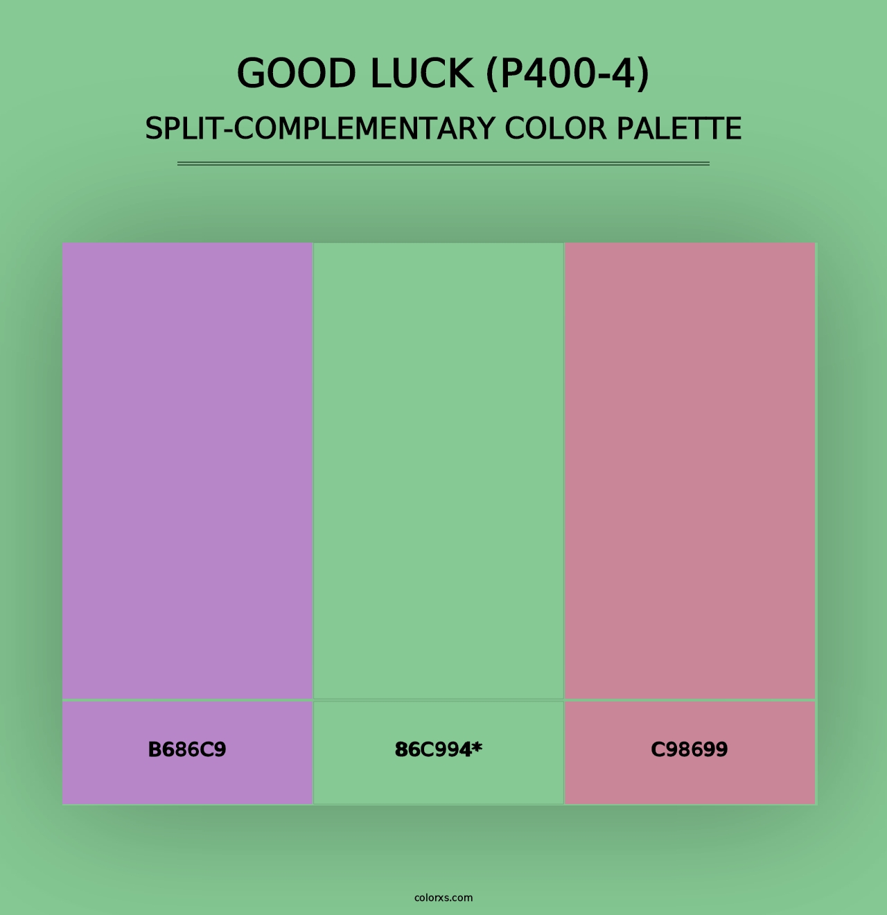 Good Luck (P400-4) - Split-Complementary Color Palette