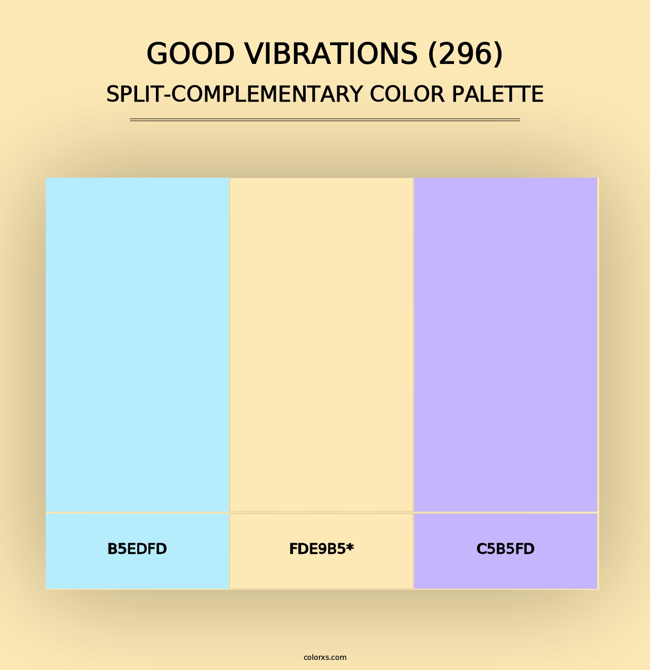 Good Vibrations (296) - Split-Complementary Color Palette