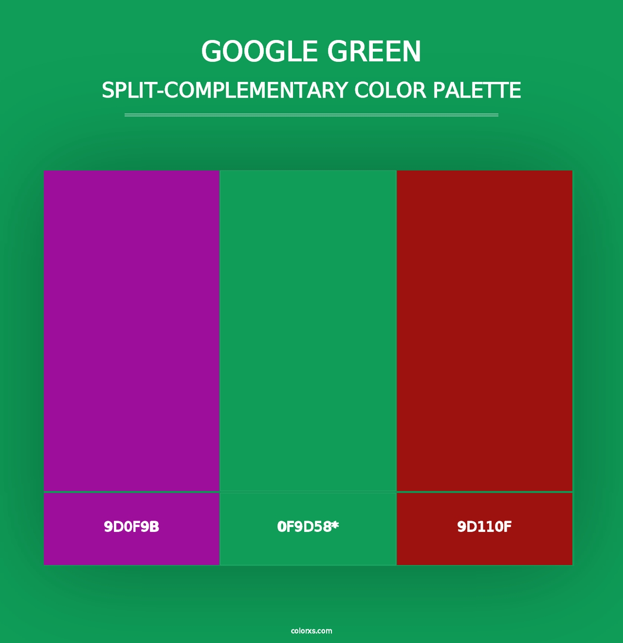 Google Green - Split-Complementary Color Palette