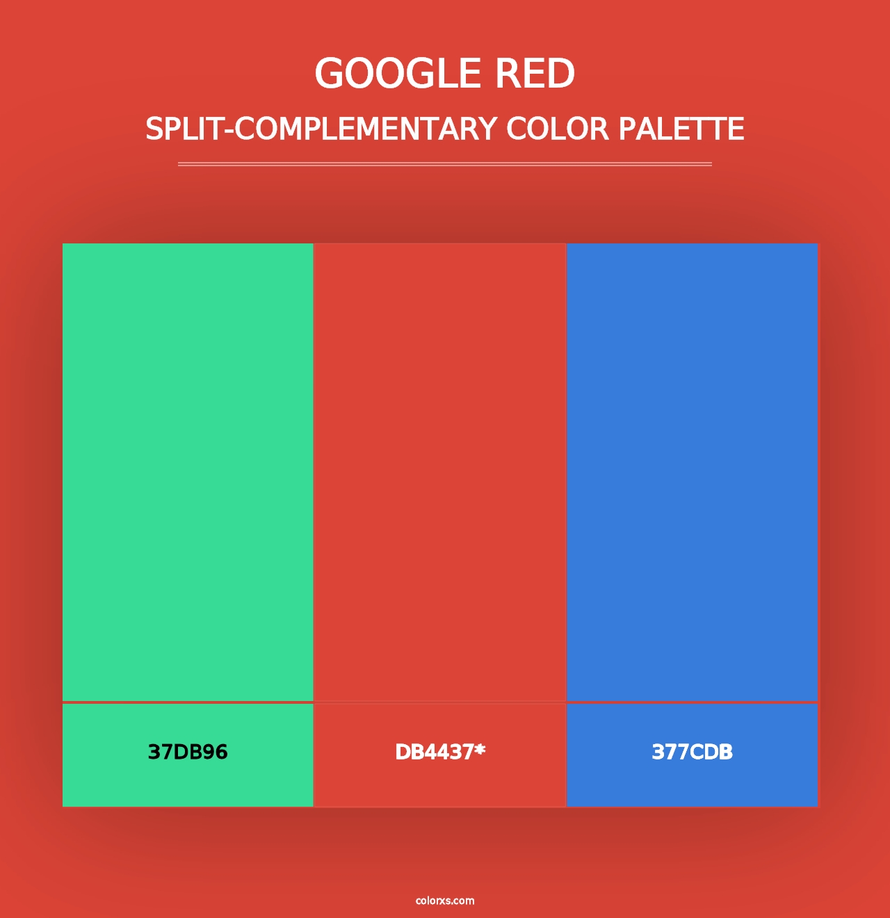 Google Red - Split-Complementary Color Palette