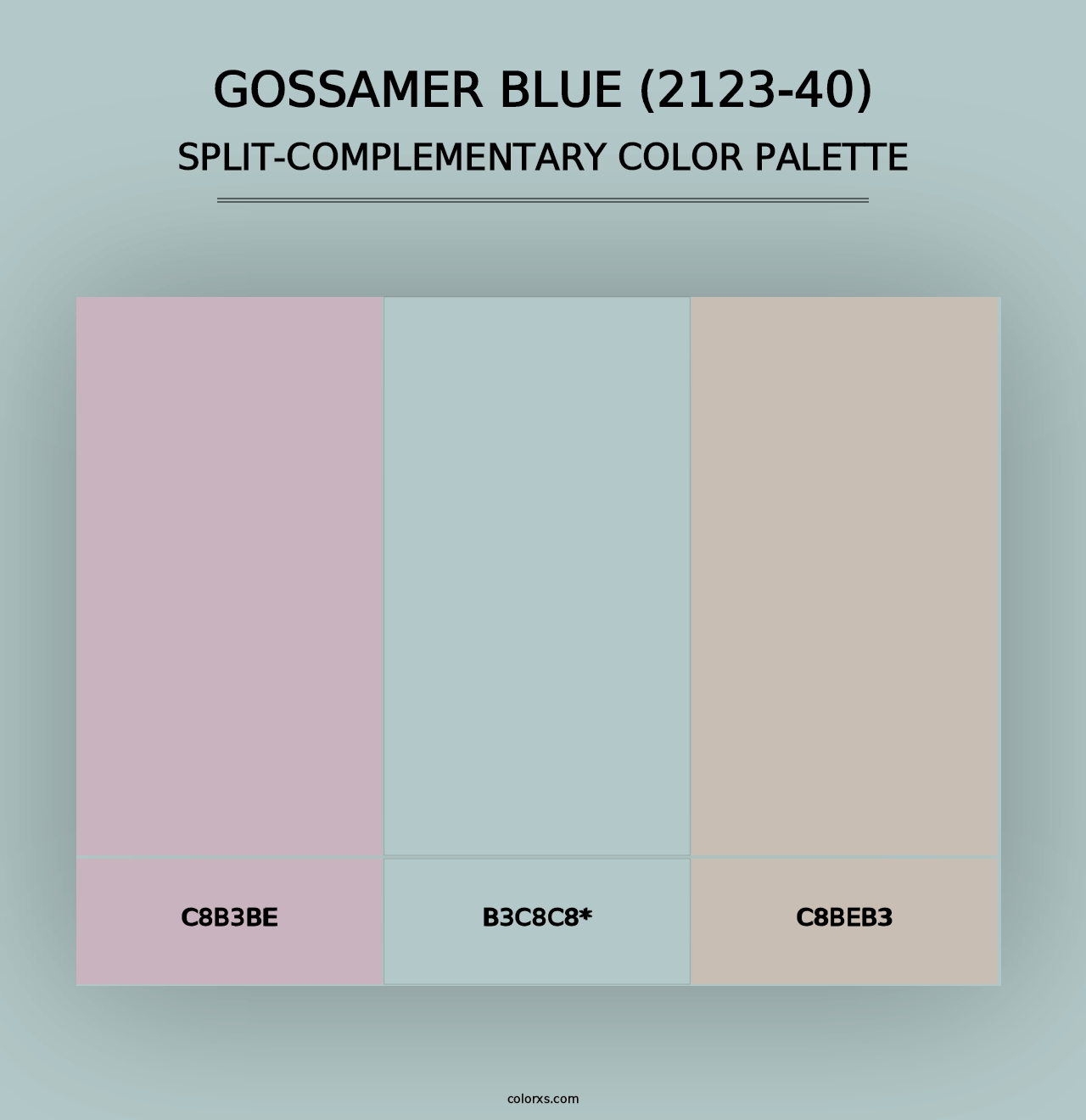 Gossamer Blue (2123-40) - Split-Complementary Color Palette