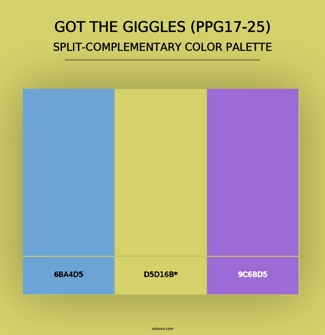 Got The Giggles (PPG17-25) - Split-Complementary Color Palette