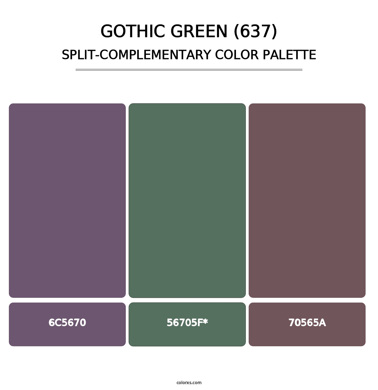 Gothic Green (637) - Split-Complementary Color Palette