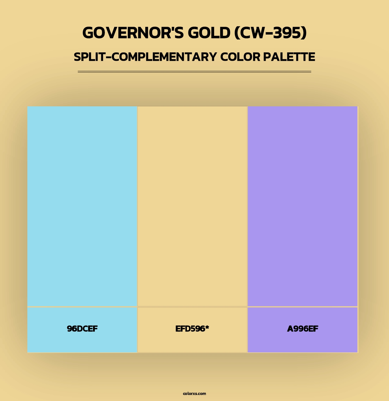 Governor's Gold (CW-395) - Split-Complementary Color Palette