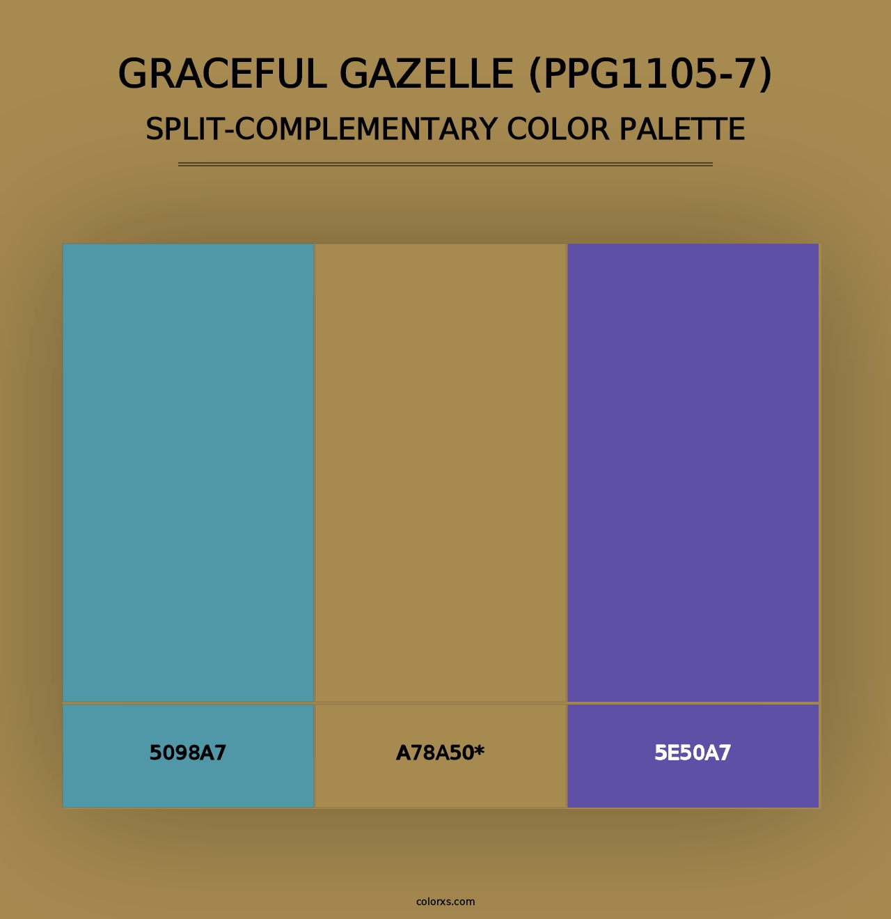 Graceful Gazelle (PPG1105-7) - Split-Complementary Color Palette