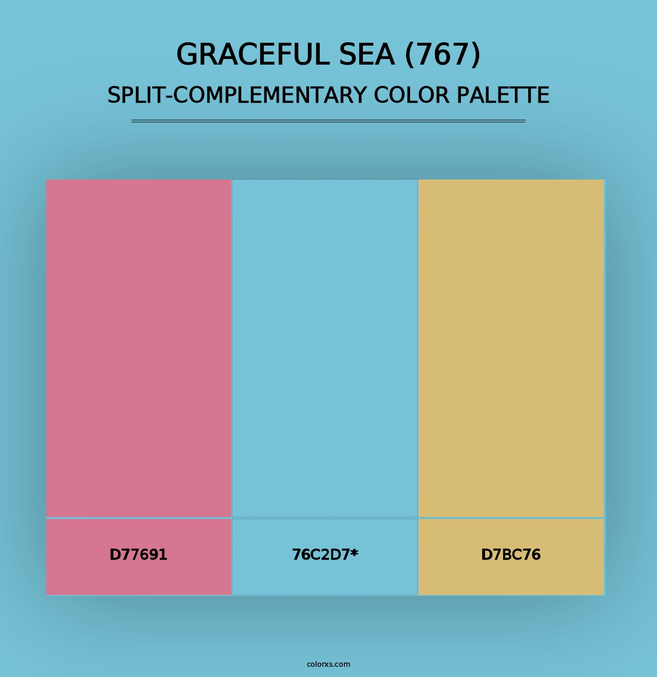 Graceful Sea (767) - Split-Complementary Color Palette