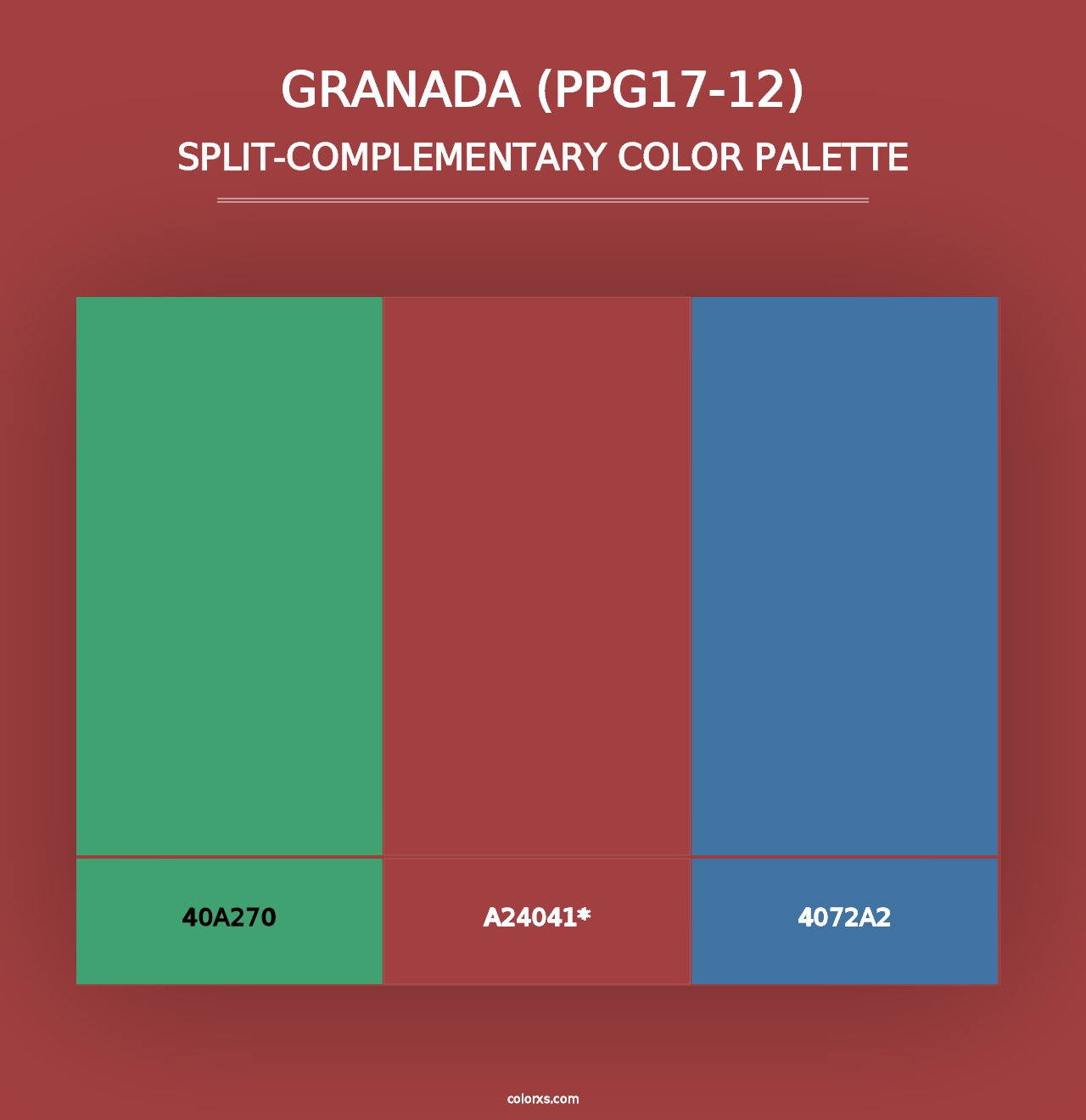 Granada (PPG17-12) - Split-Complementary Color Palette