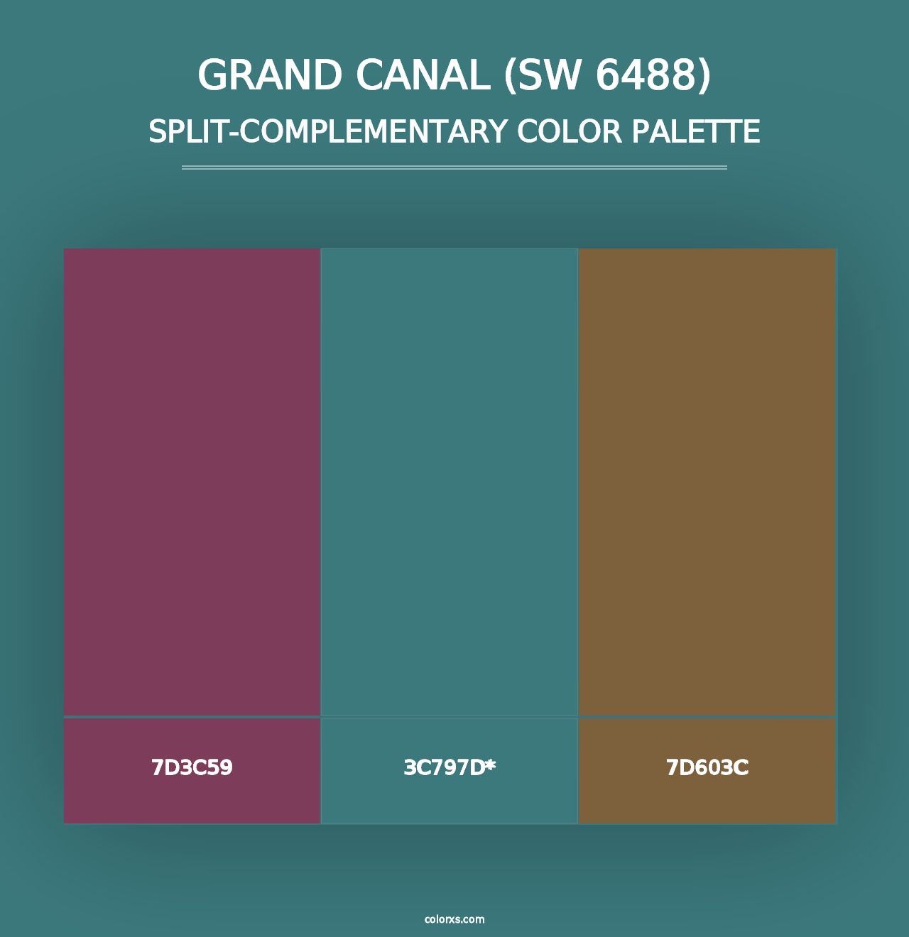 Grand Canal (SW 6488) - Split-Complementary Color Palette