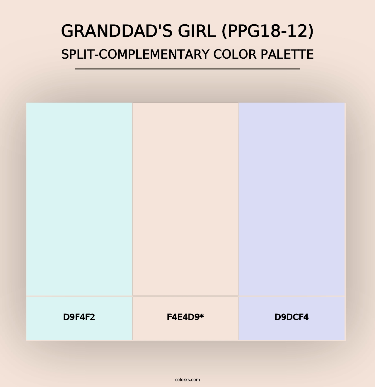 Granddad's Girl (PPG18-12) - Split-Complementary Color Palette