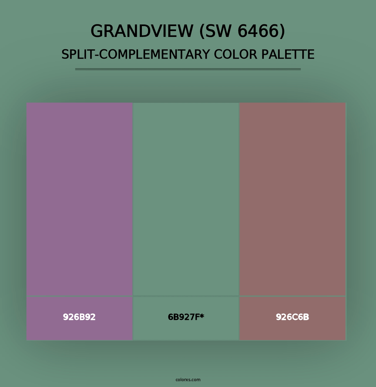 Grandview (SW 6466) - Split-Complementary Color Palette