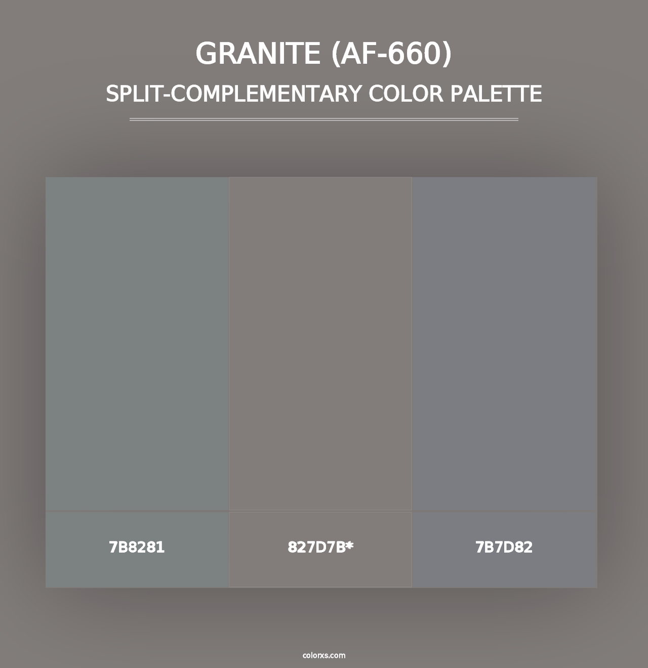 Granite (AF-660) - Split-Complementary Color Palette