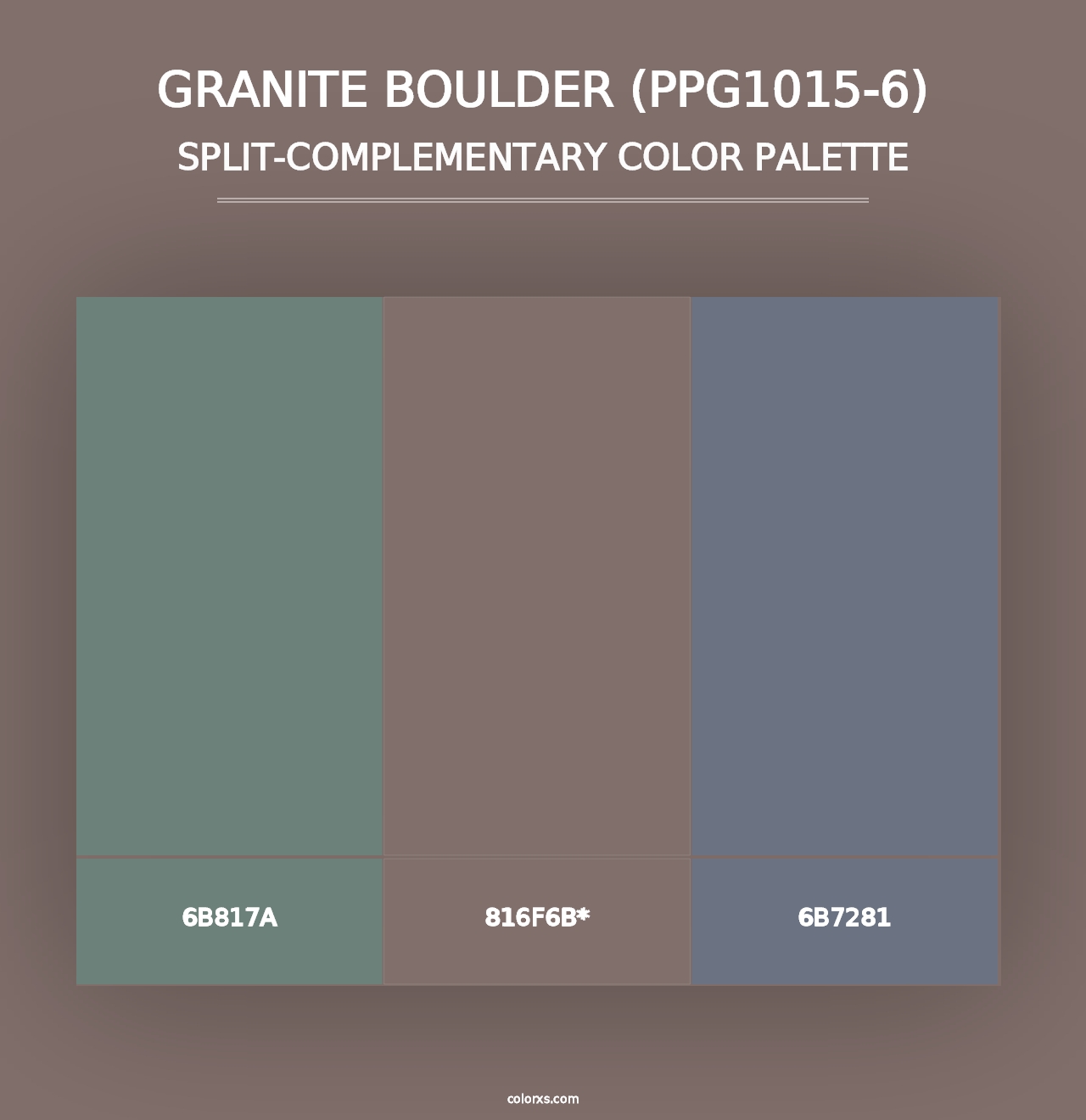 Granite Boulder (PPG1015-6) - Split-Complementary Color Palette