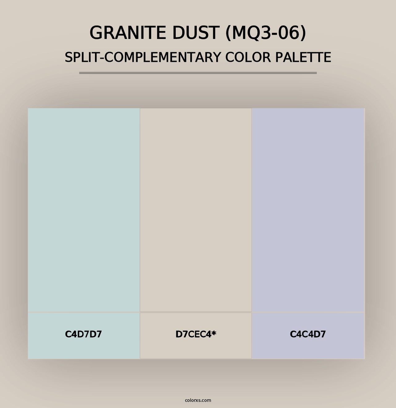 Granite Dust (MQ3-06) - Split-Complementary Color Palette