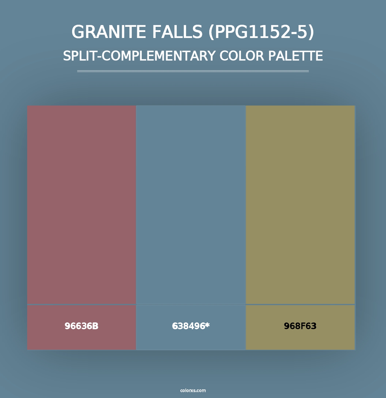 Granite Falls (PPG1152-5) - Split-Complementary Color Palette