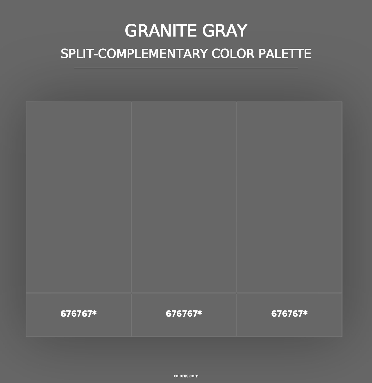 Granite Gray - Split-Complementary Color Palette