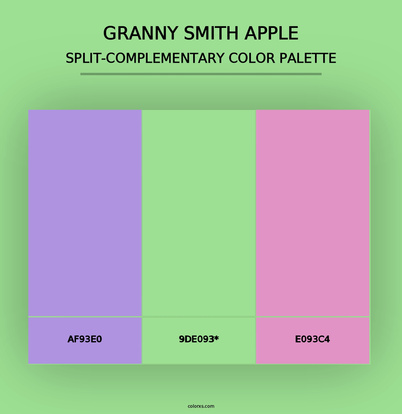 Granny Smith Apple - Split-Complementary Color Palette