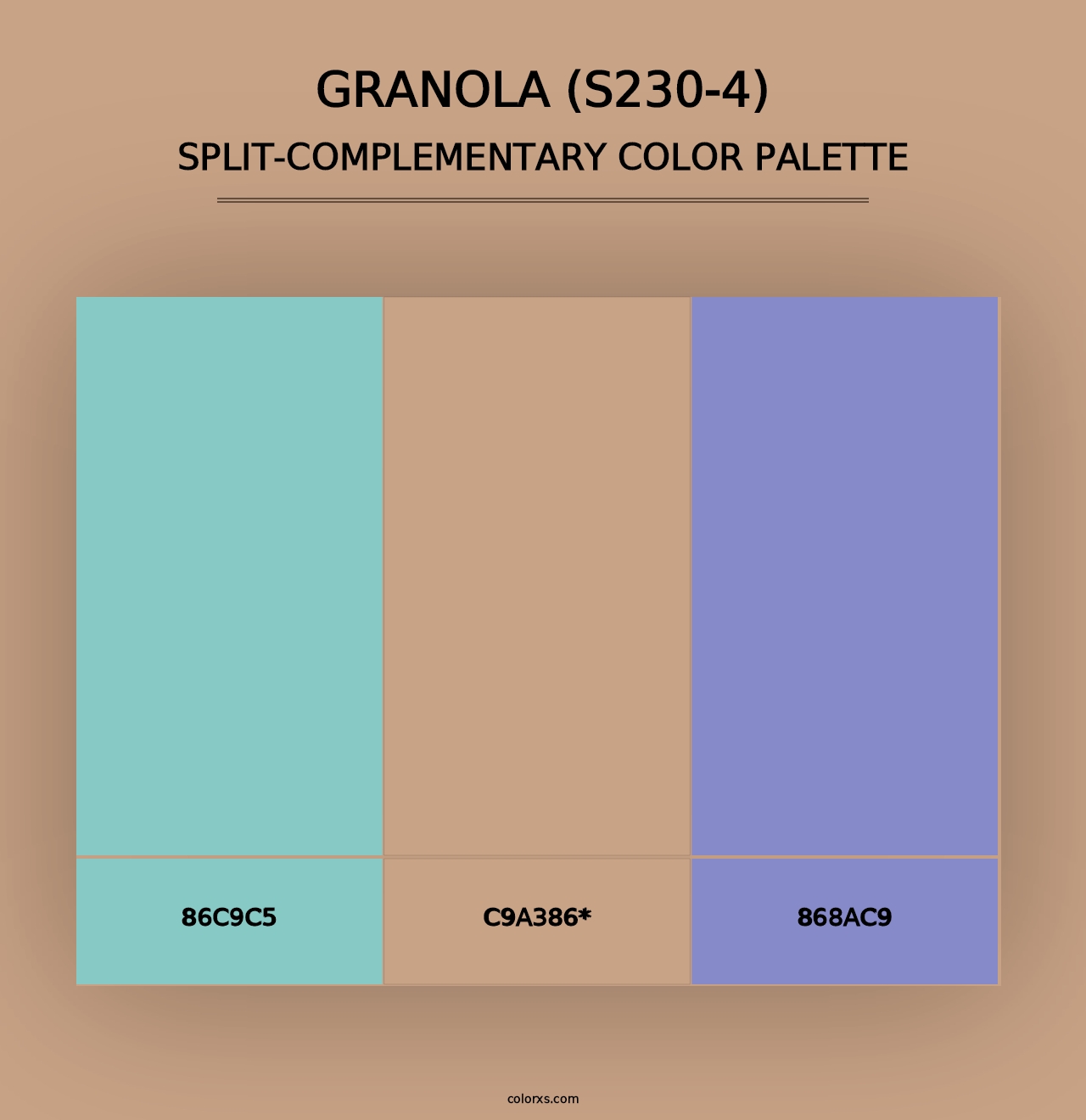 Granola (S230-4) - Split-Complementary Color Palette