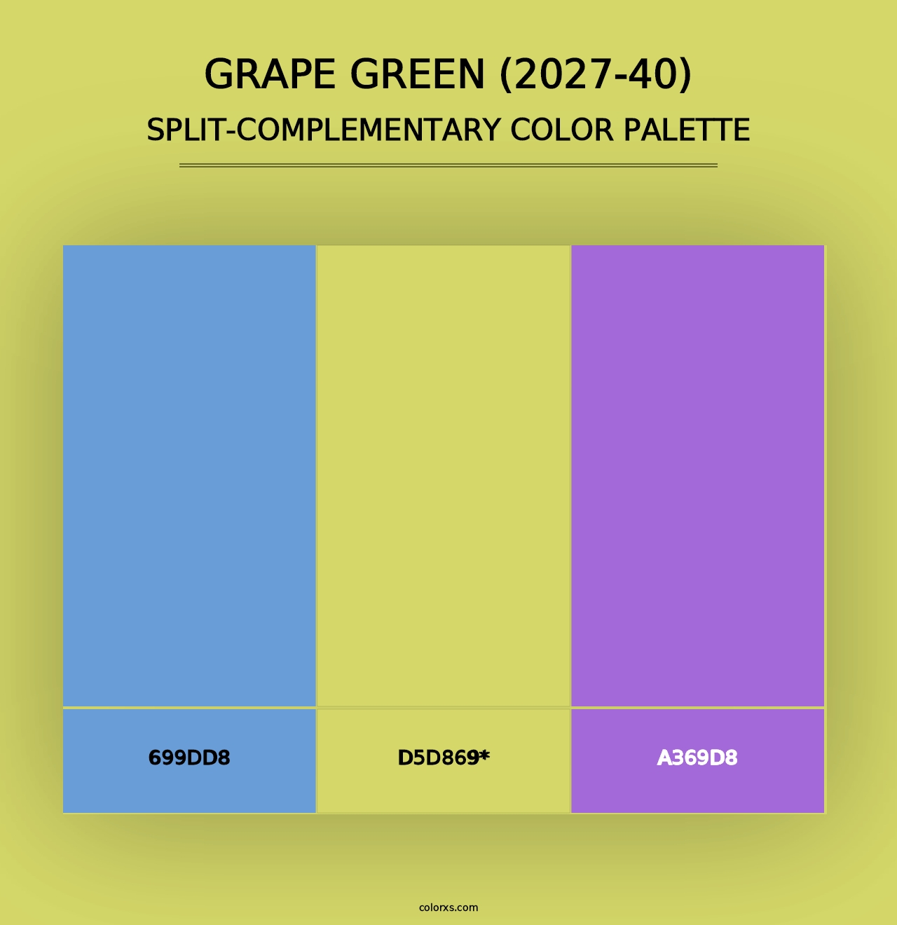 Grape Green (2027-40) - Split-Complementary Color Palette