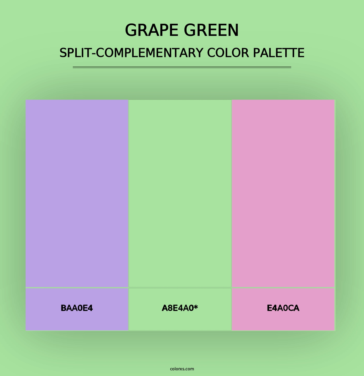 Grape Green - Split-Complementary Color Palette