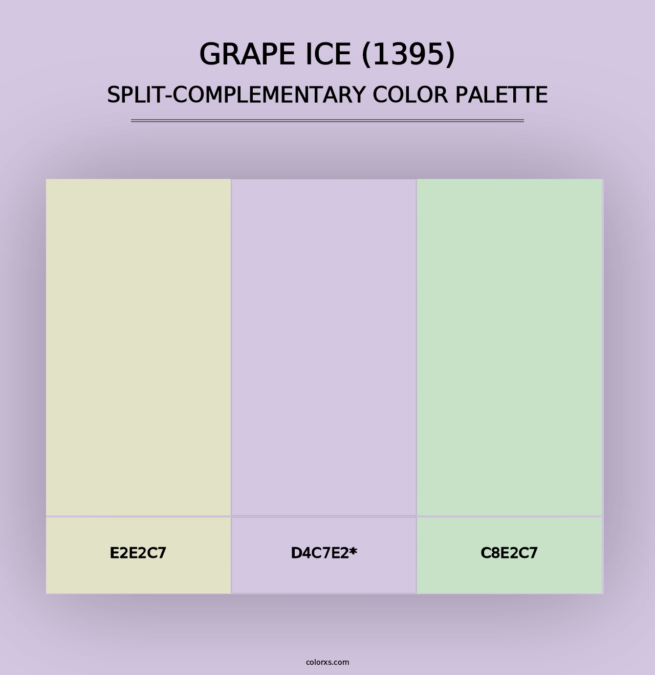 Grape Ice (1395) - Split-Complementary Color Palette