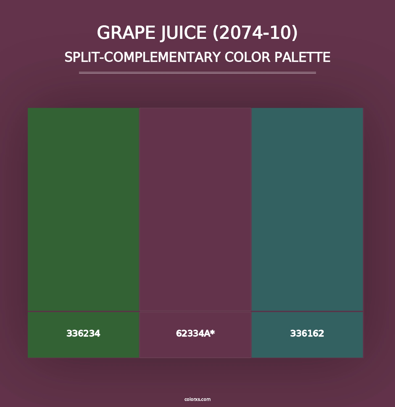 Grape Juice (2074-10) - Split-Complementary Color Palette