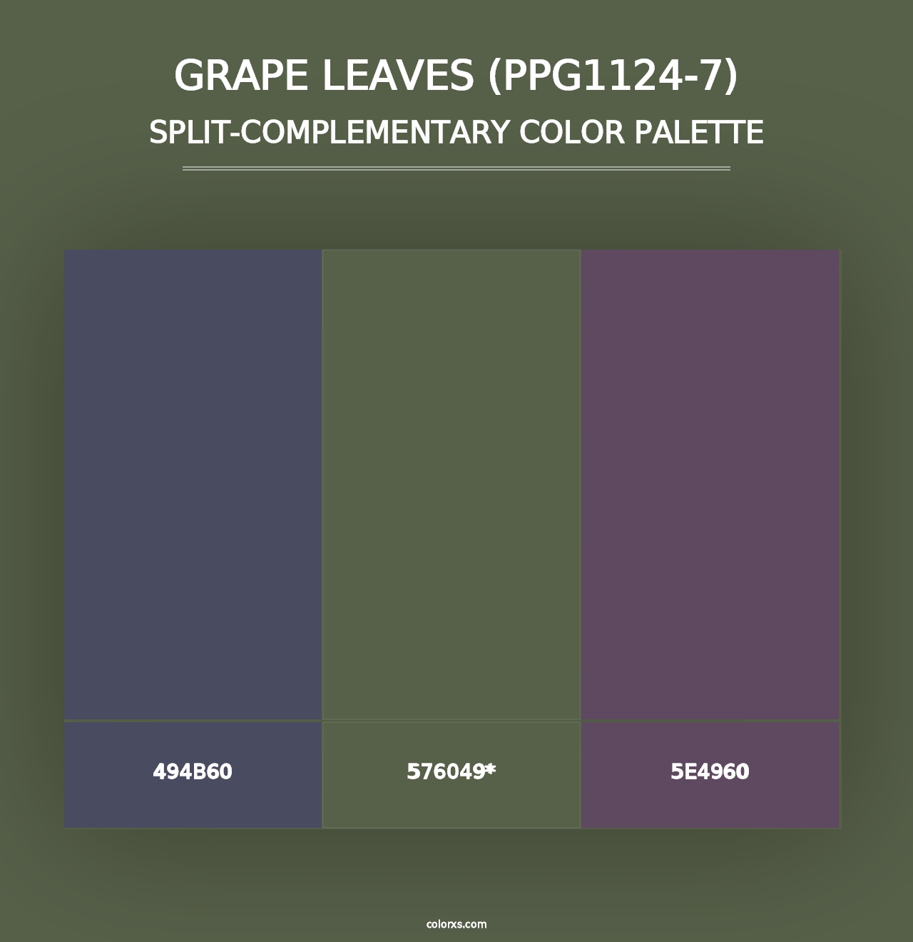 Grape Leaves (PPG1124-7) - Split-Complementary Color Palette