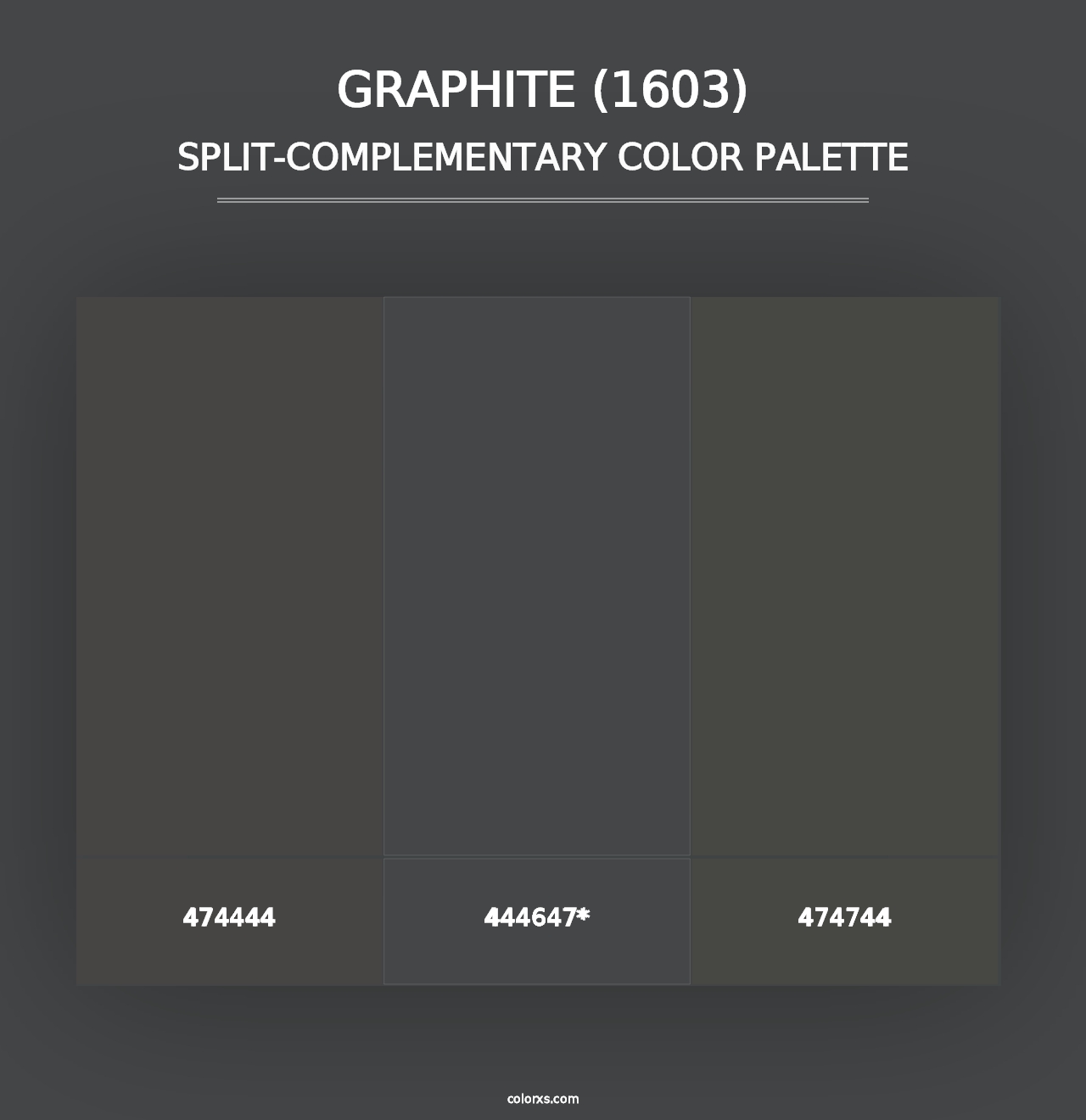 Graphite (1603) - Split-Complementary Color Palette