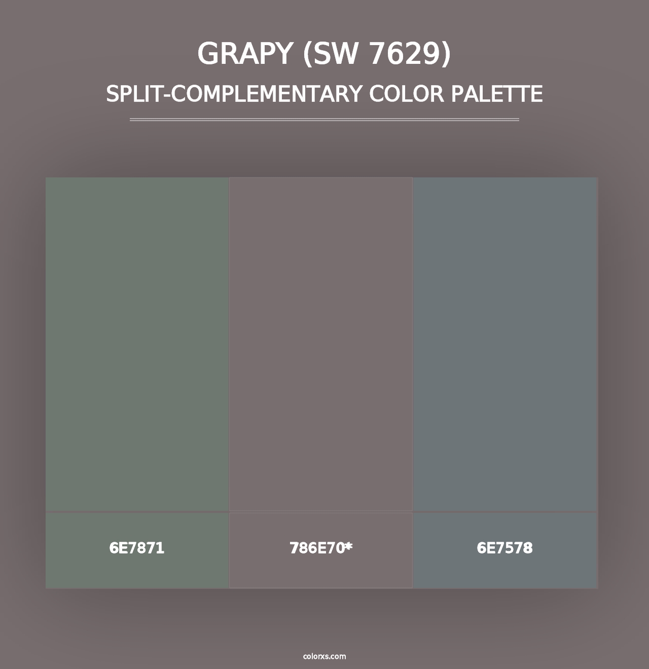 Grapy (SW 7629) - Split-Complementary Color Palette