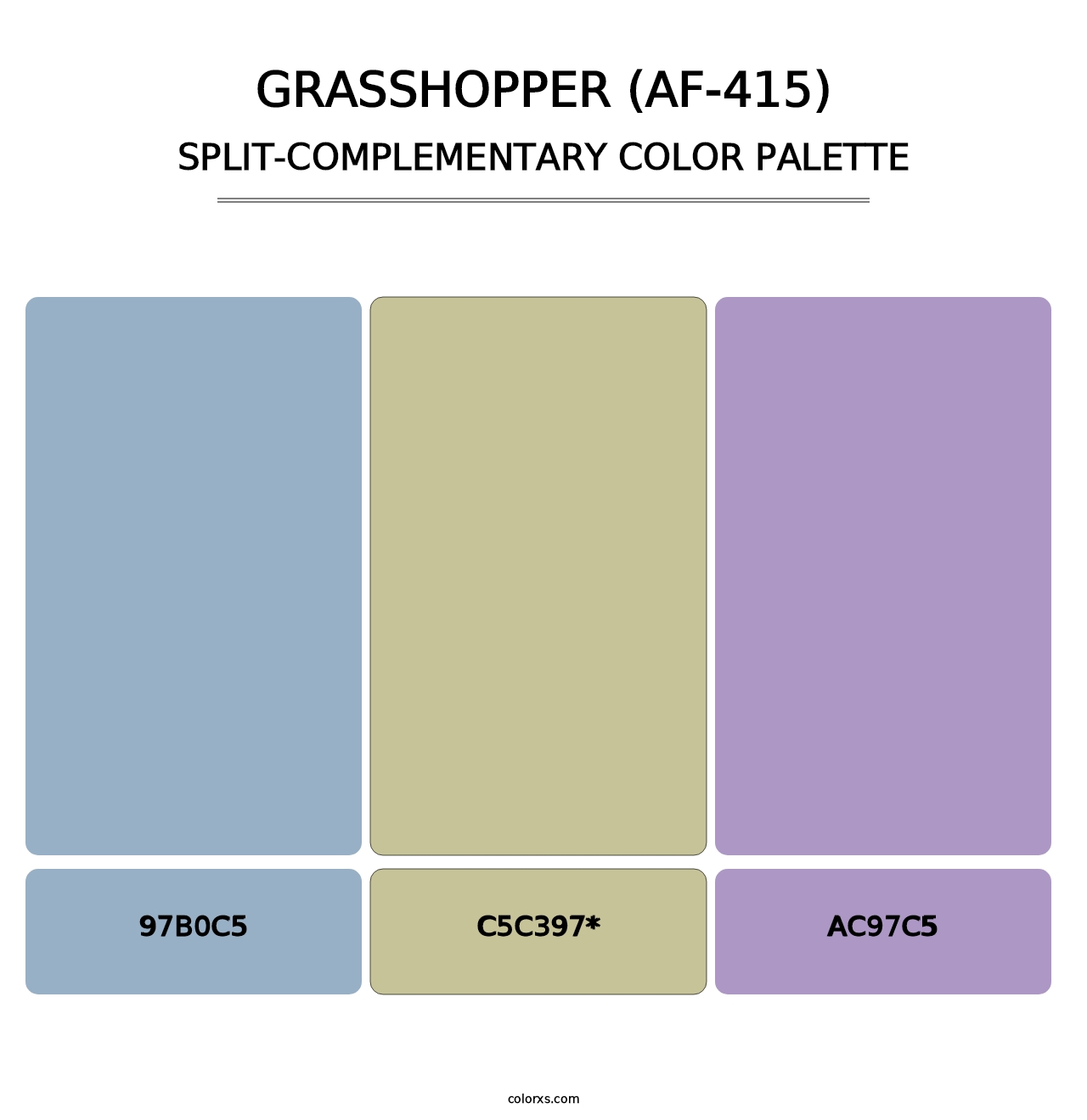 Grasshopper (AF-415) - Split-Complementary Color Palette