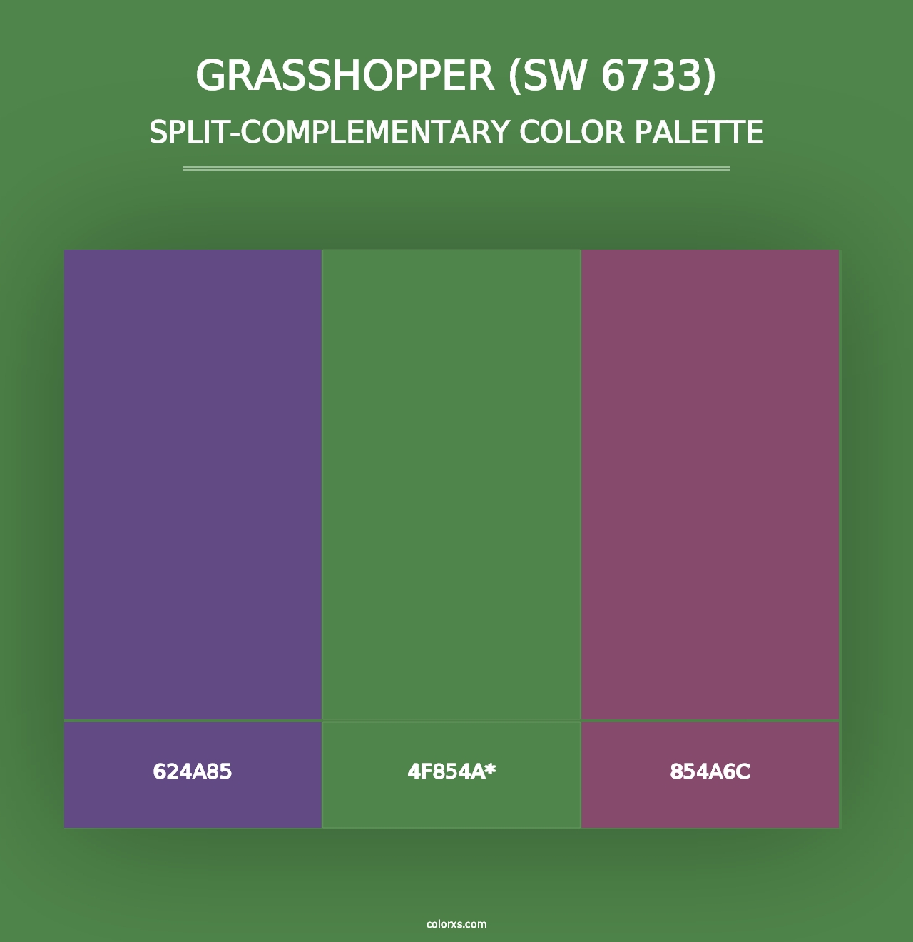 Grasshopper (SW 6733) - Split-Complementary Color Palette