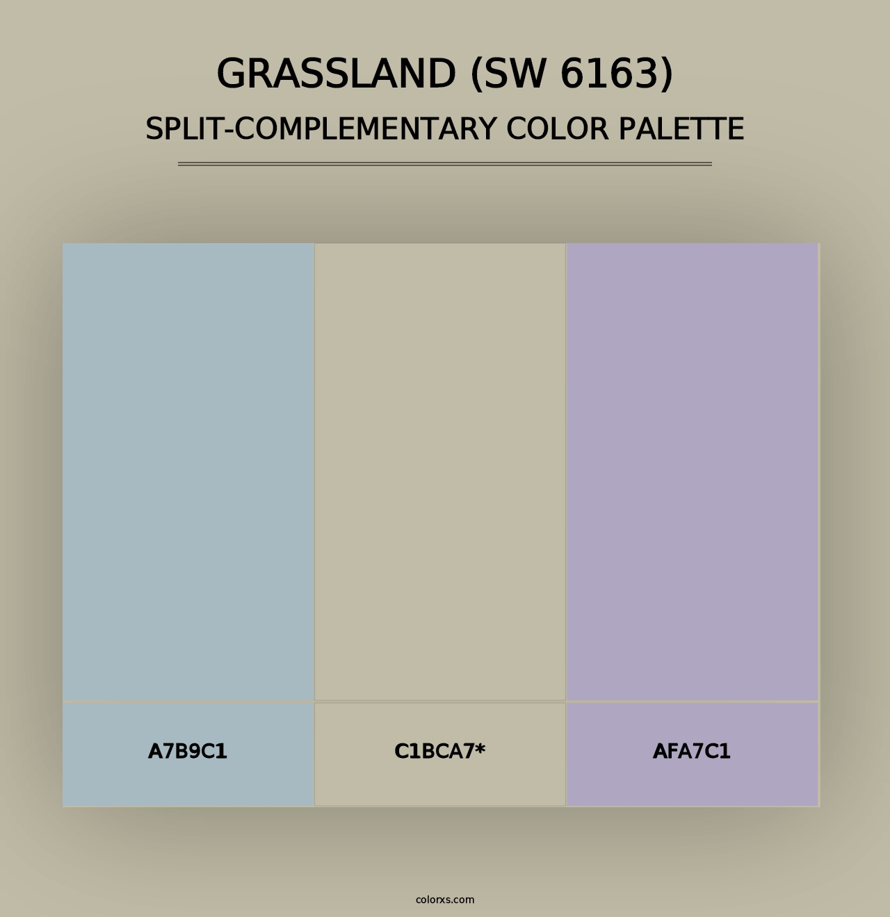 Grassland (SW 6163) - Split-Complementary Color Palette