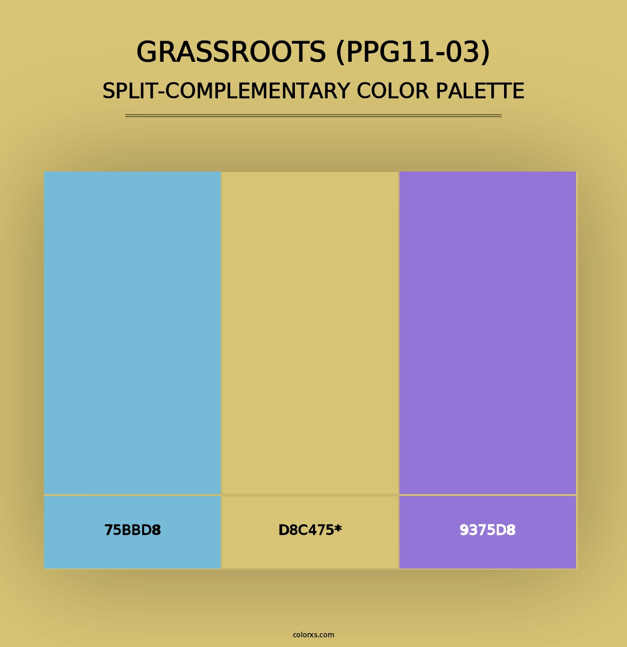 Grassroots (PPG11-03) - Split-Complementary Color Palette