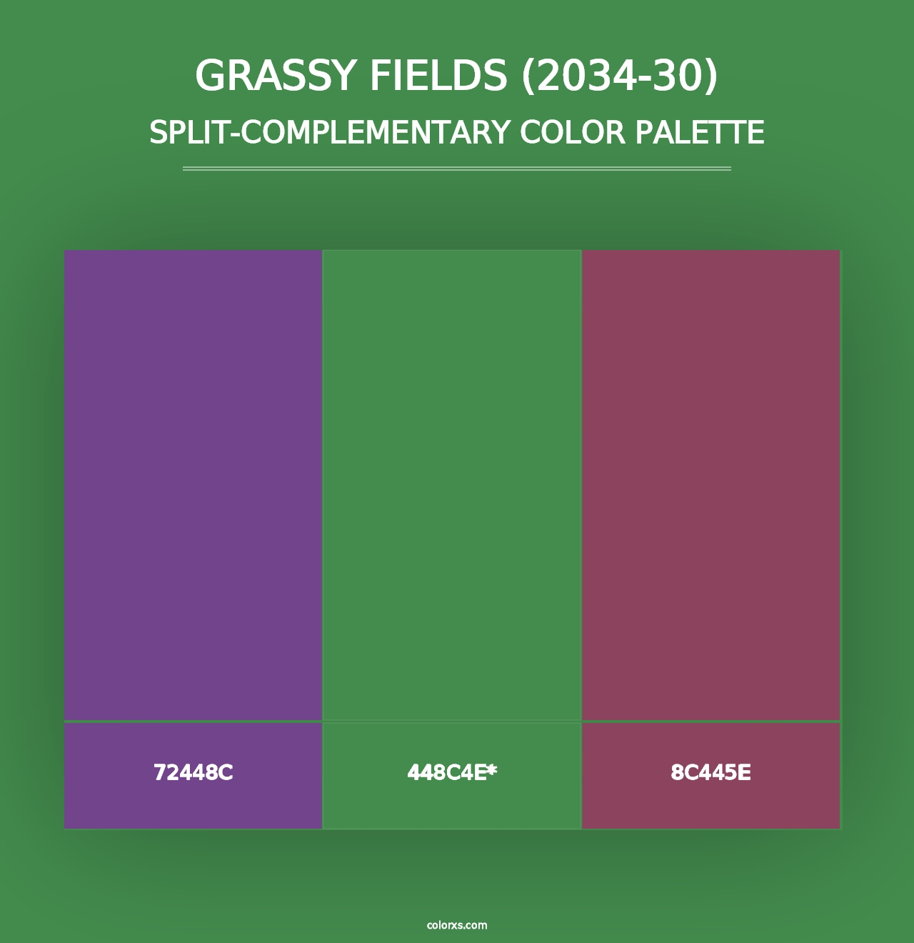 Grassy Fields (2034-30) - Split-Complementary Color Palette