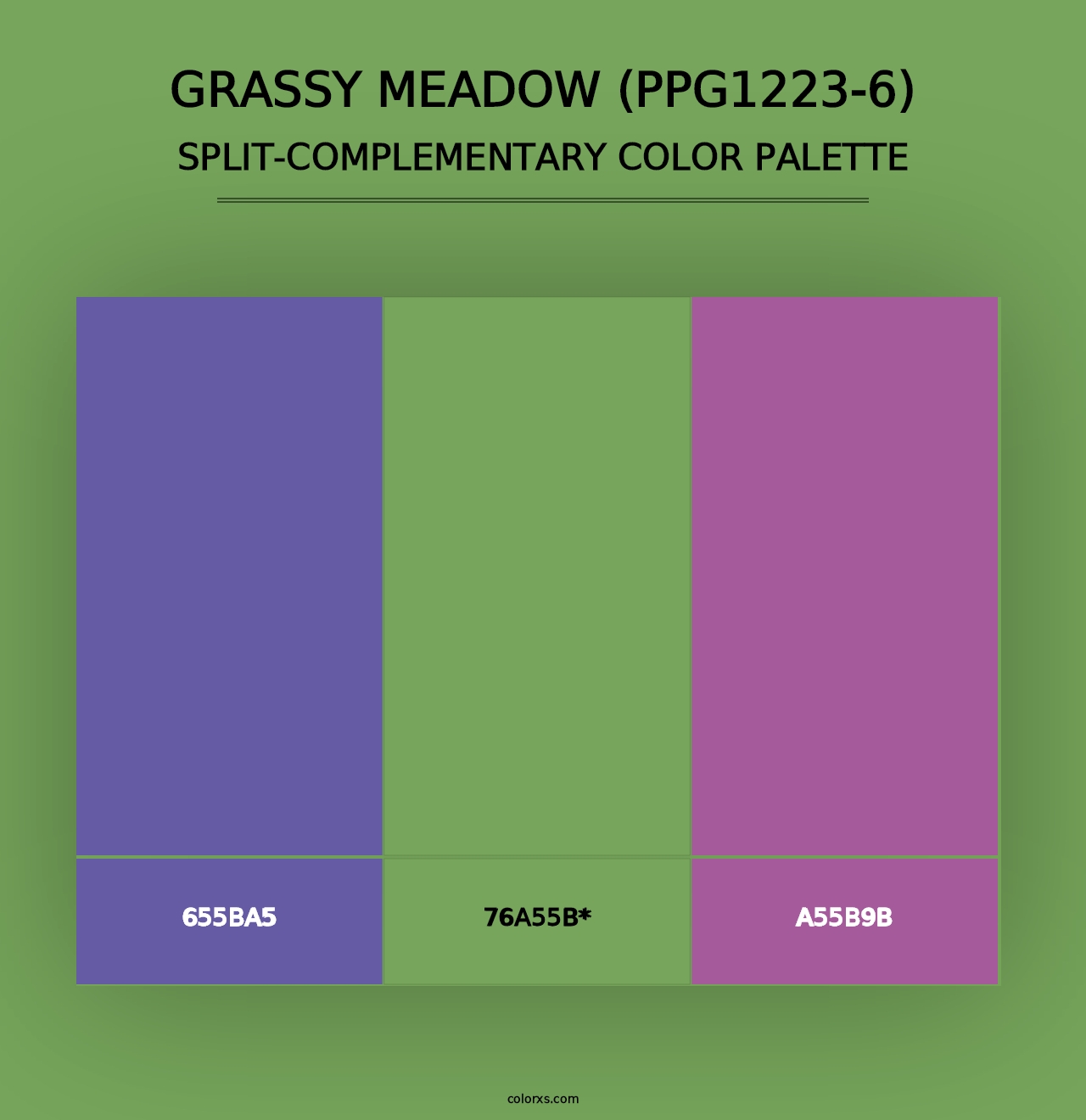 Grassy Meadow (PPG1223-6) - Split-Complementary Color Palette