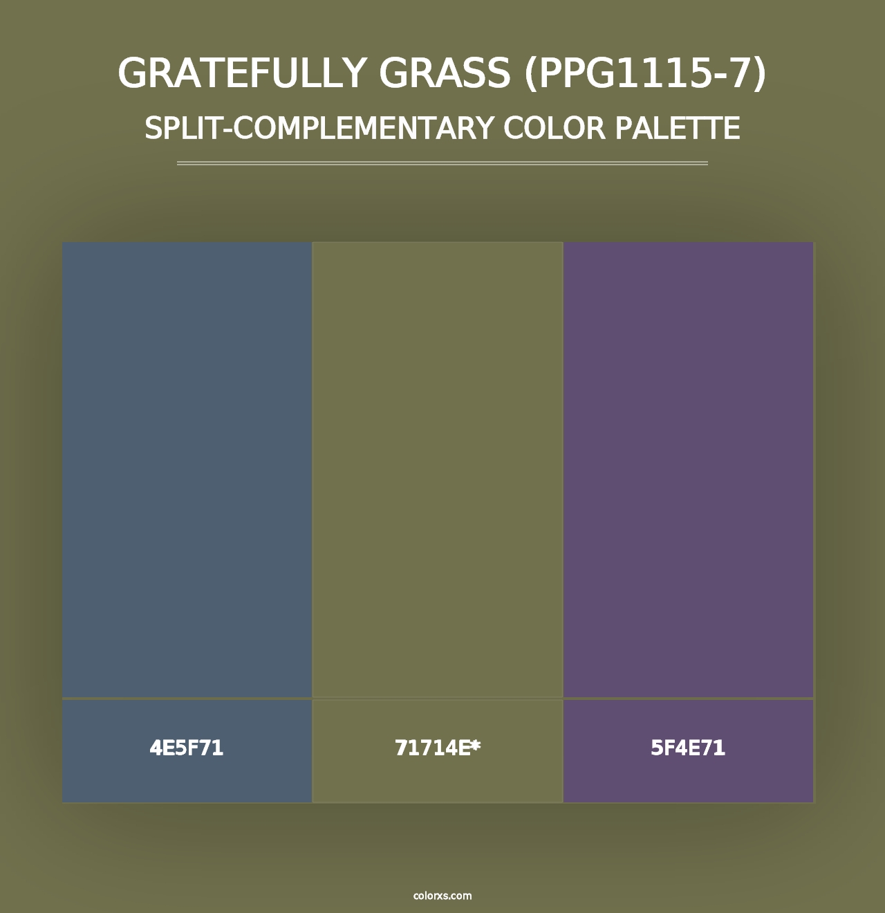 Gratefully Grass (PPG1115-7) - Split-Complementary Color Palette