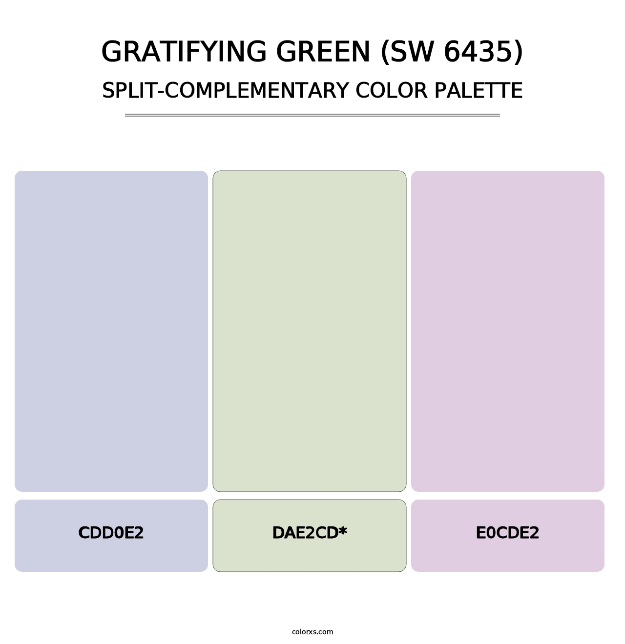 Gratifying Green (SW 6435) - Split-Complementary Color Palette