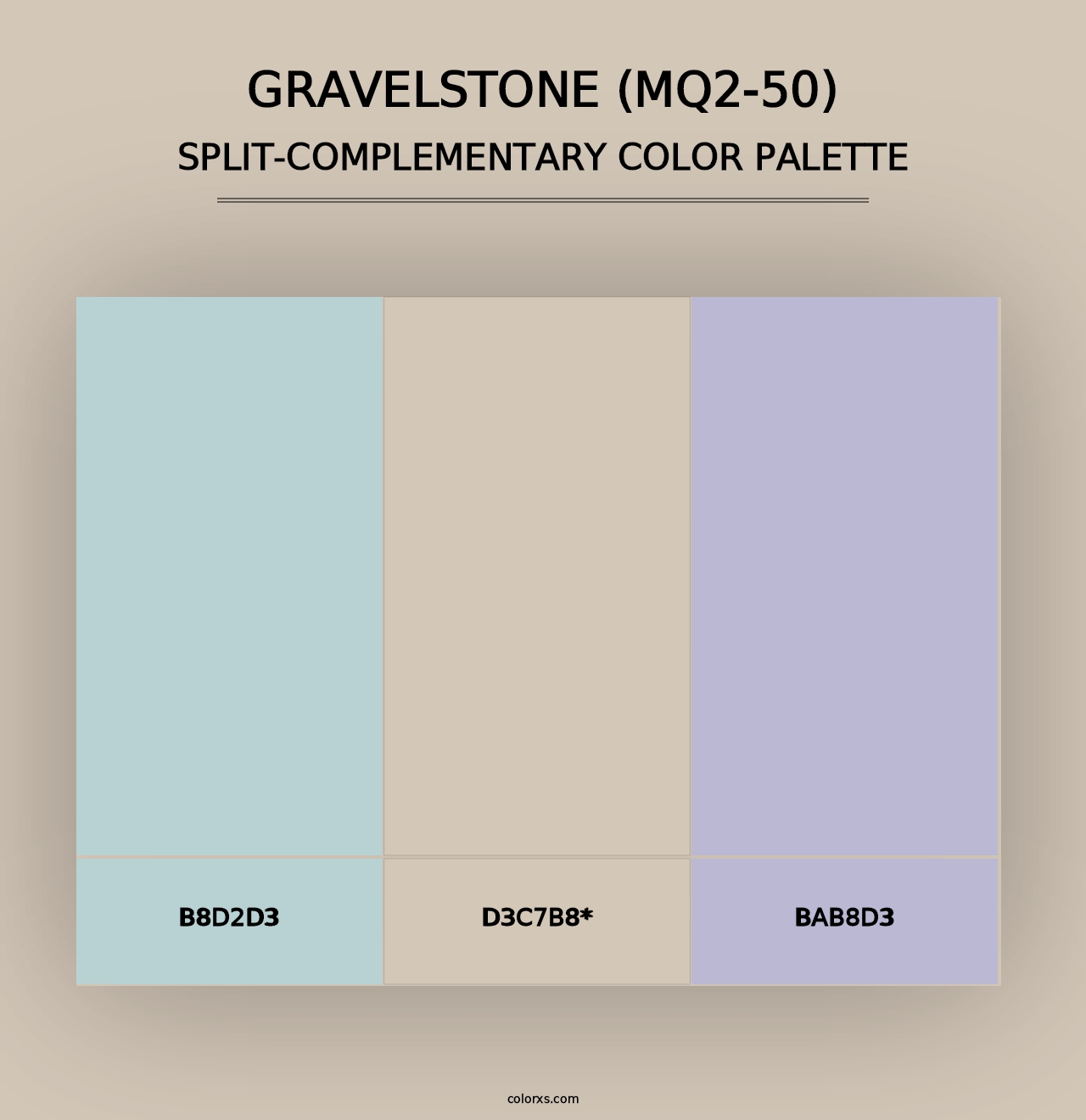 Gravelstone (MQ2-50) - Split-Complementary Color Palette