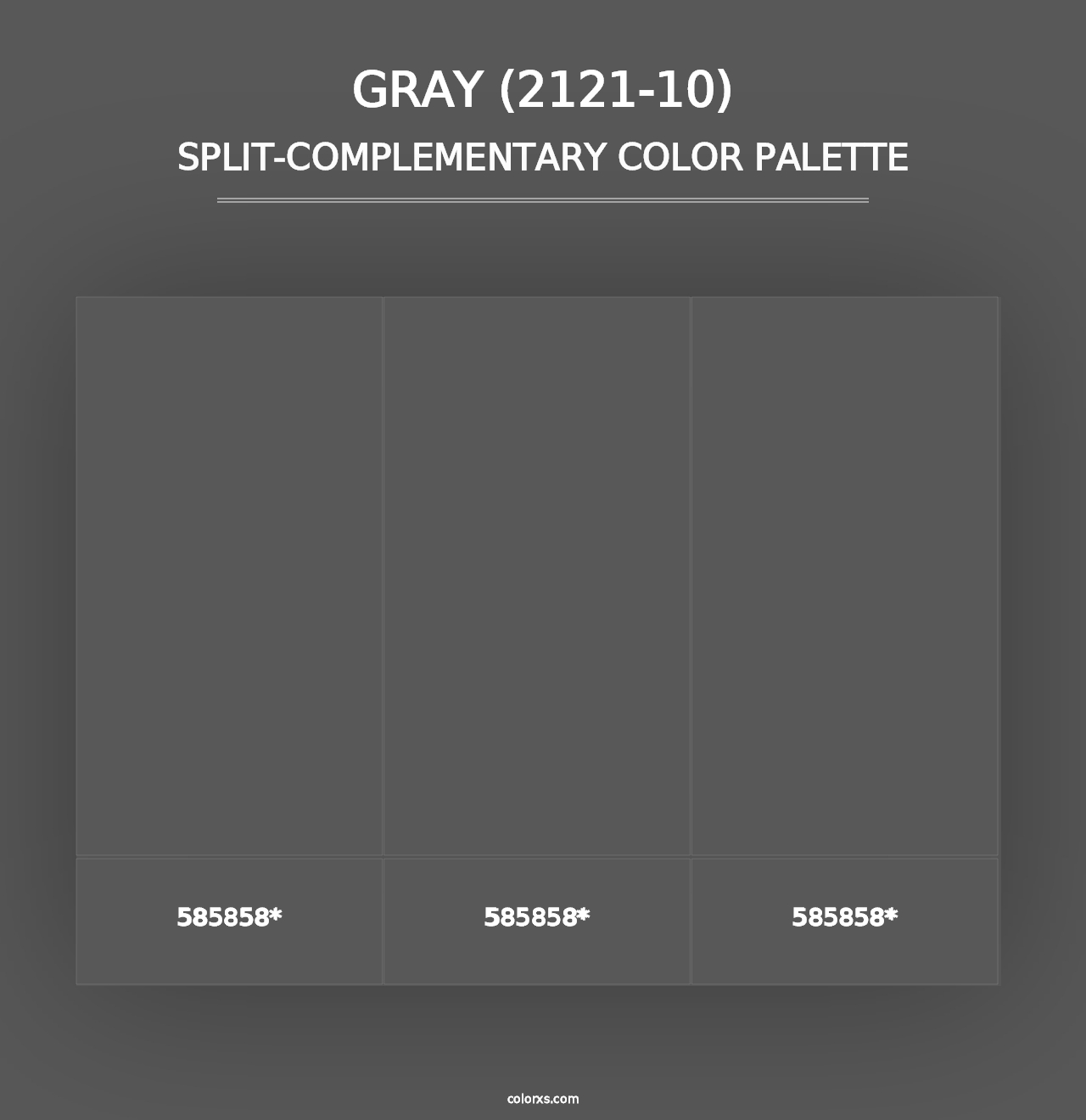 Gray (2121-10) - Split-Complementary Color Palette