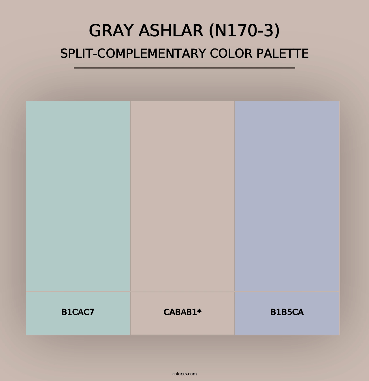 Gray Ashlar (N170-3) - Split-Complementary Color Palette